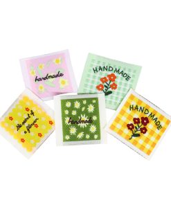Naszywka handmade kwadrat - 1 szt. kolor losowy