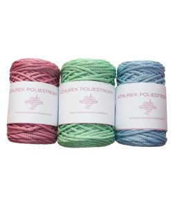 Sznurek poliestrowy płaski - 3 mm GLITTER