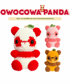 Wzór na owocową pandę na szydełku