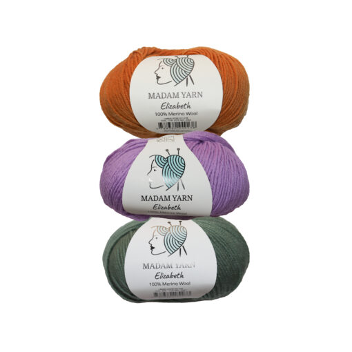 Włóczka Madam Yarn Elizabeth - 100% wełna merino 50 g