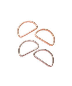 Półkola metalowe złote 36x22x3 mm – para (2 szt.) - różne warianty